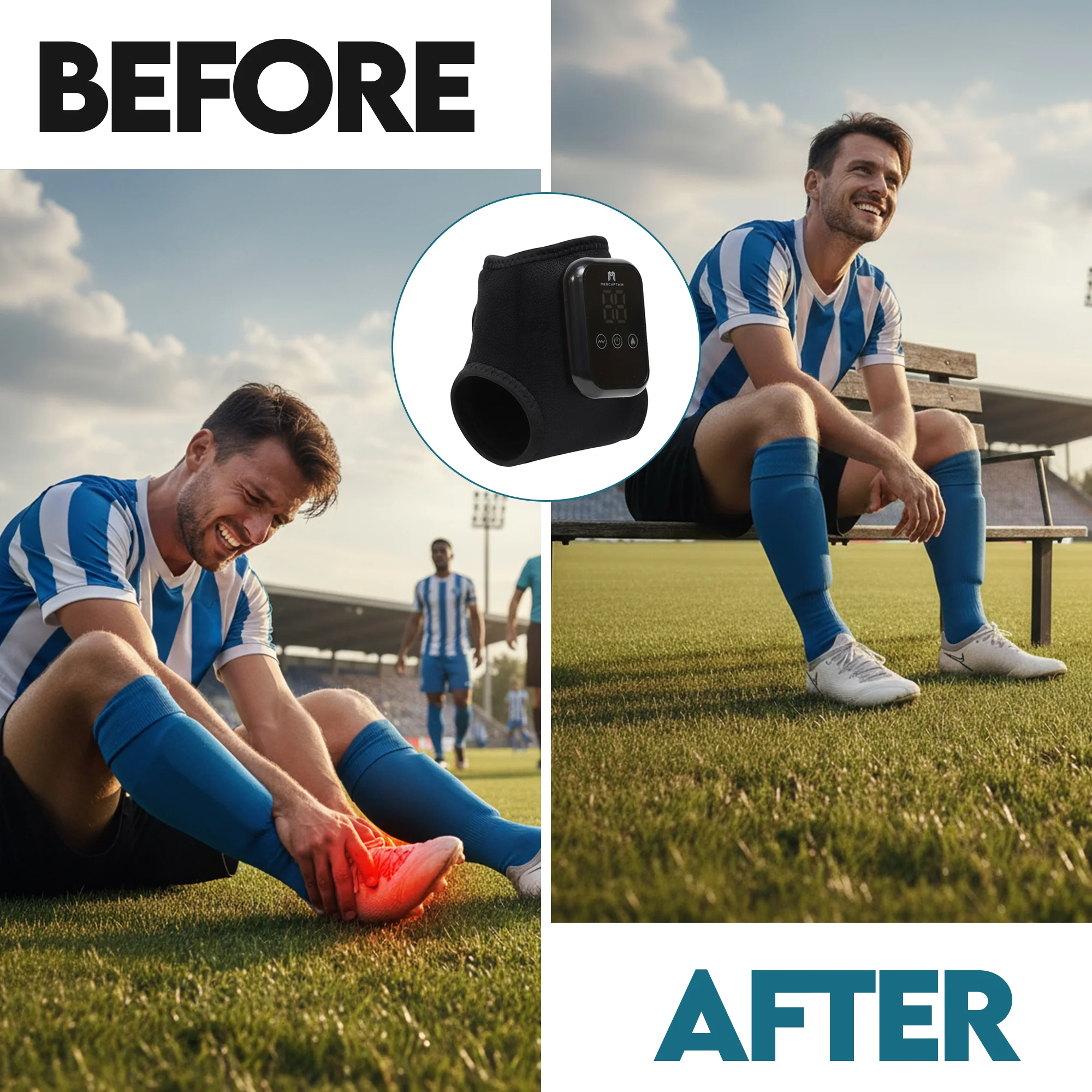 MediCaptain AnkleRecovery Pro - Massager and Heat Brace - Image 6