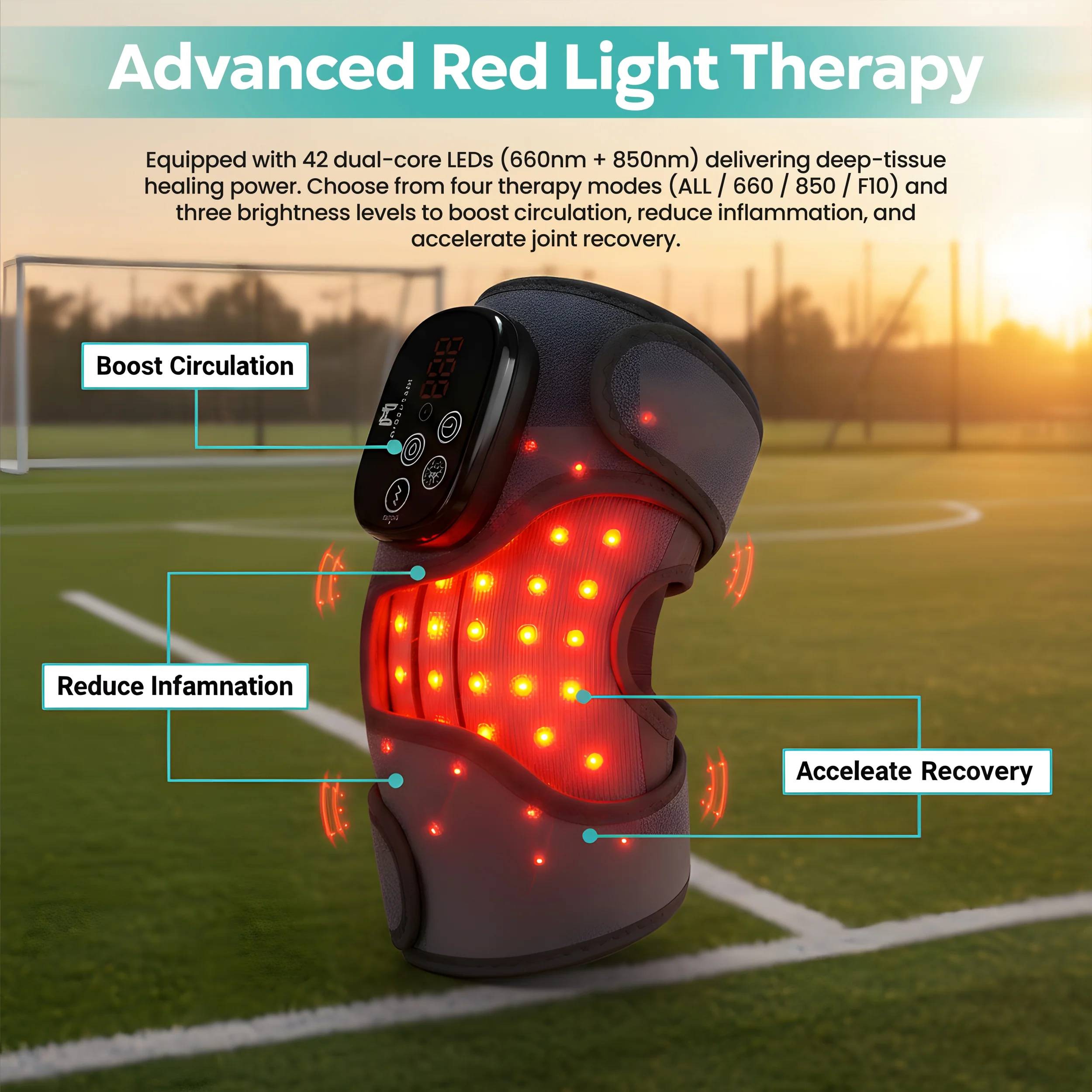 MediCaptain KneeRecovery Pro - Red Light Therapy Massager - Image 3