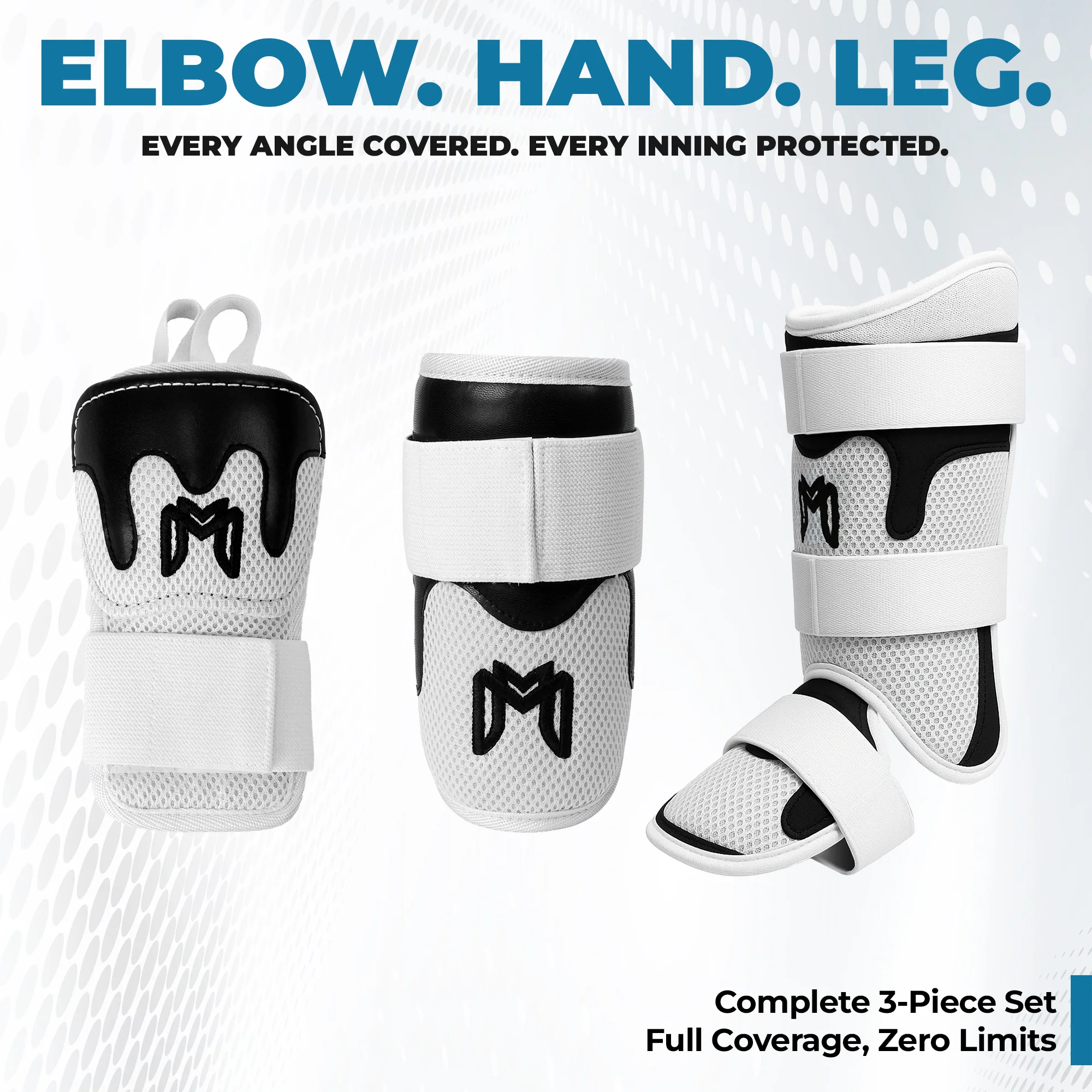 MediCaptain TripleGuard – Complete Baseball Protection Kit for Hitters | Hand, Elbow & Leg Guards - Image 4