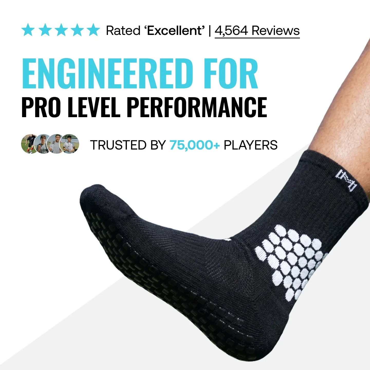 Soccer Grip Socks with Cushioned Ankle Protection - Image 4