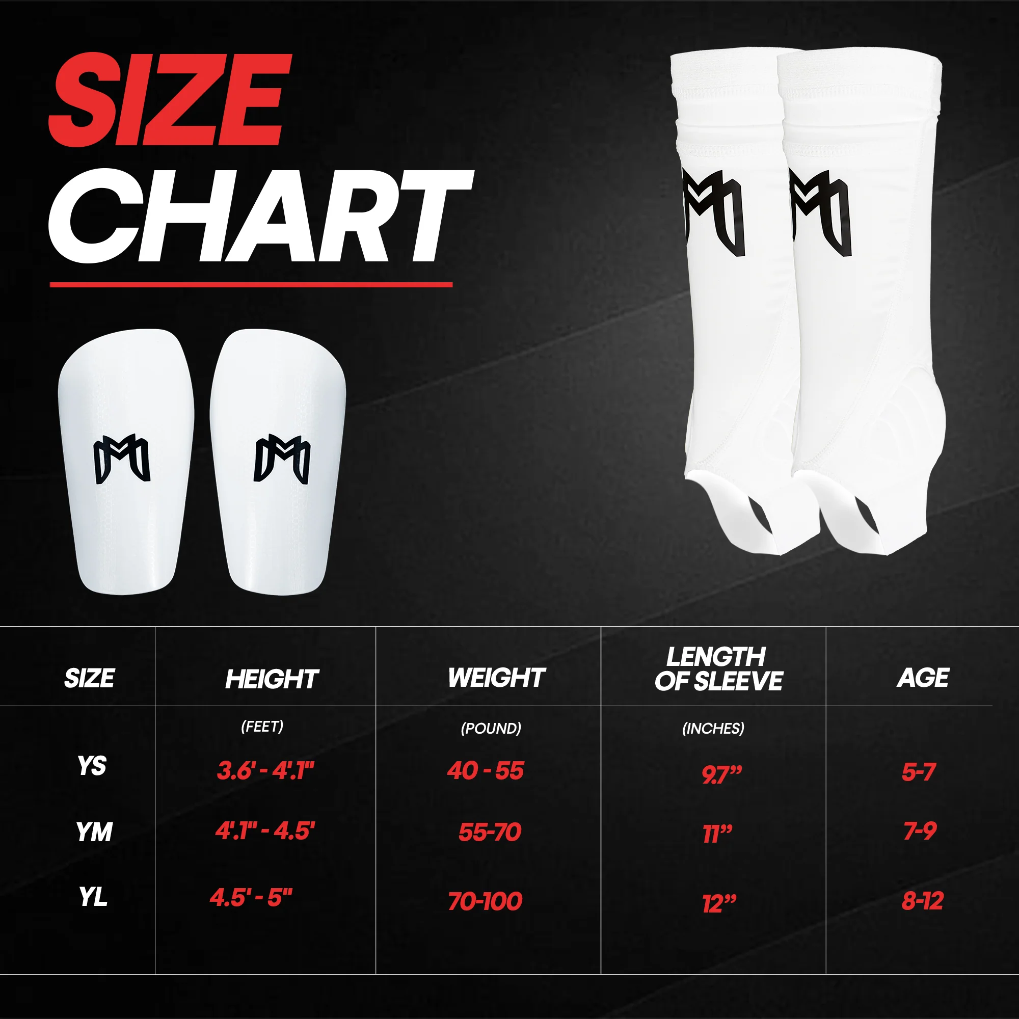 Soccer Shin Guard Sleeves with Padded Protection - Image 11