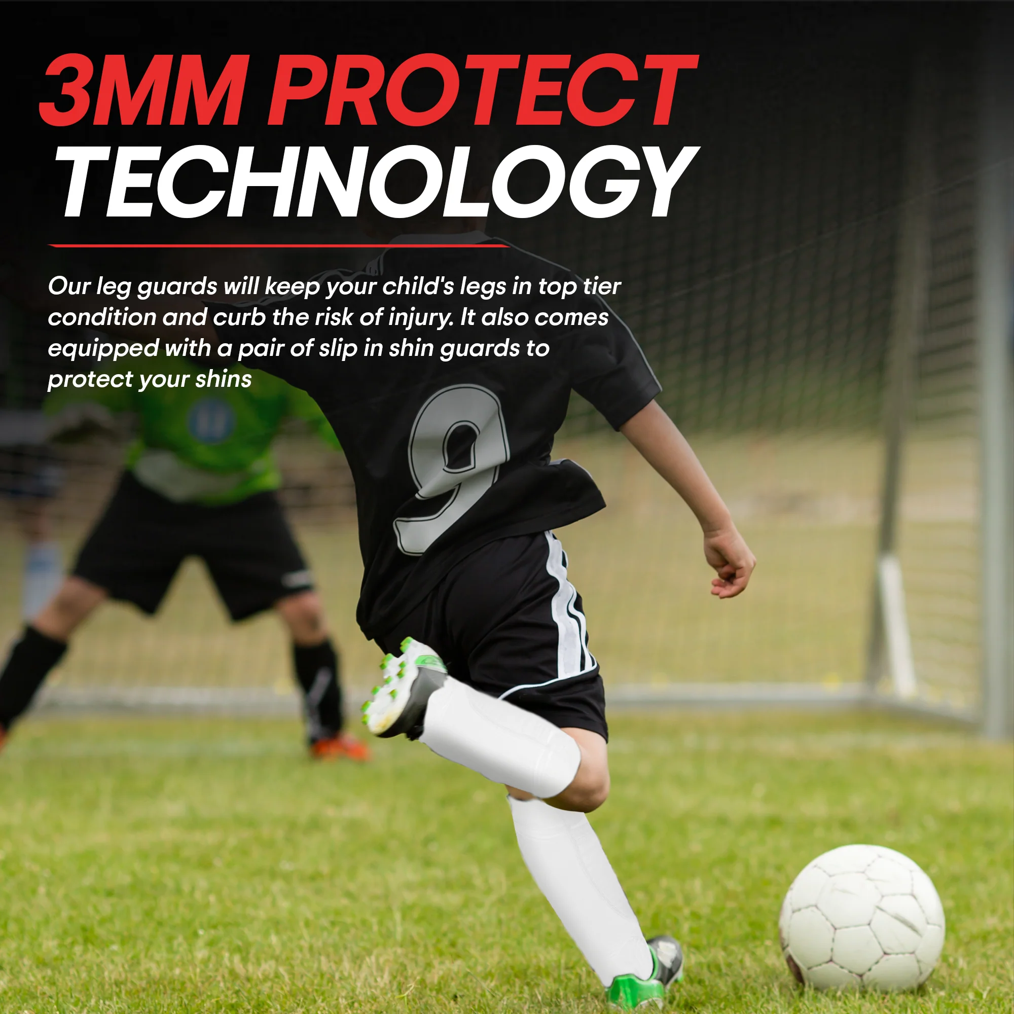 Soccer Shin Guard Sleeves with Padded Protection - Image 12