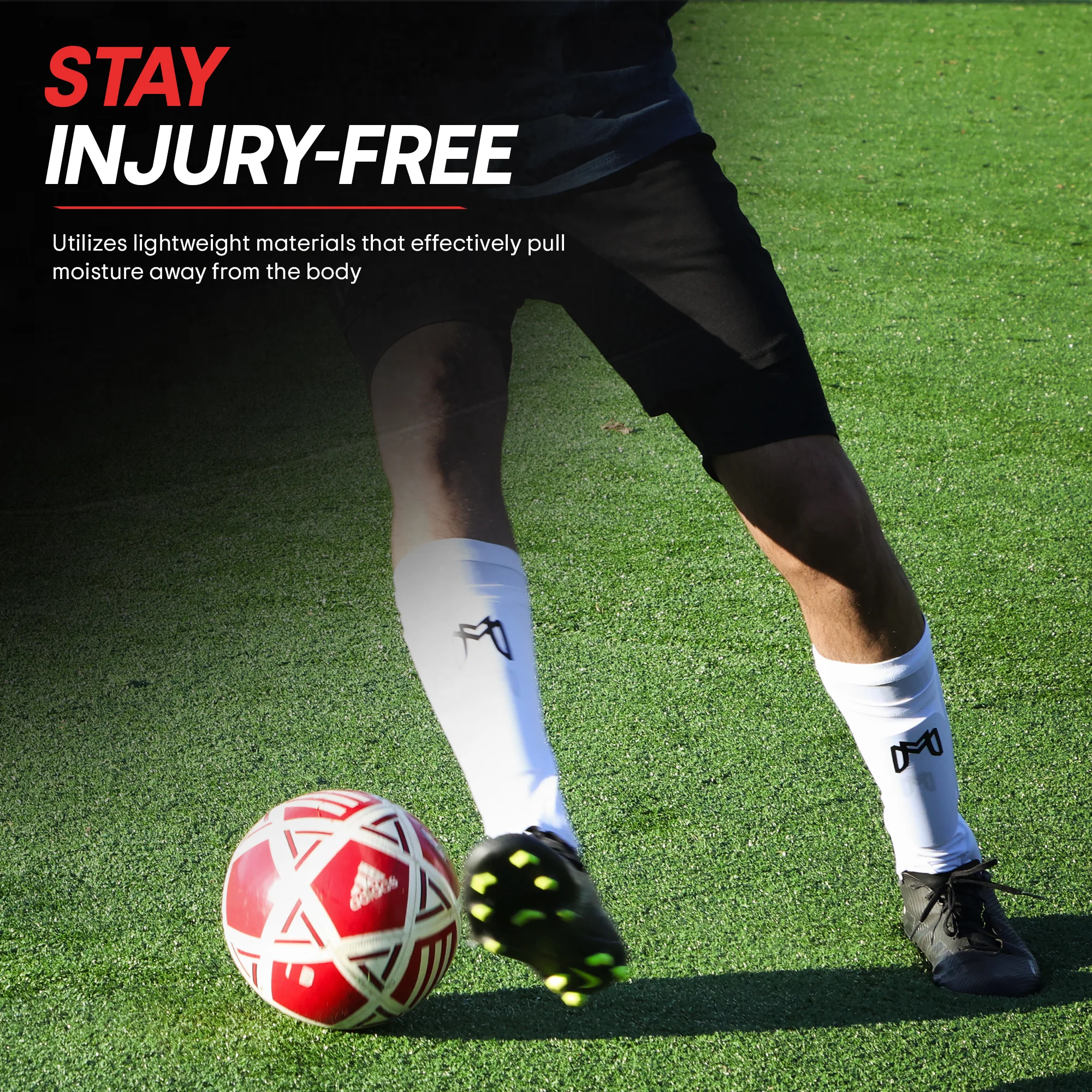 Soccer Shin Guard Sleeves with Padded Protection - Image 18