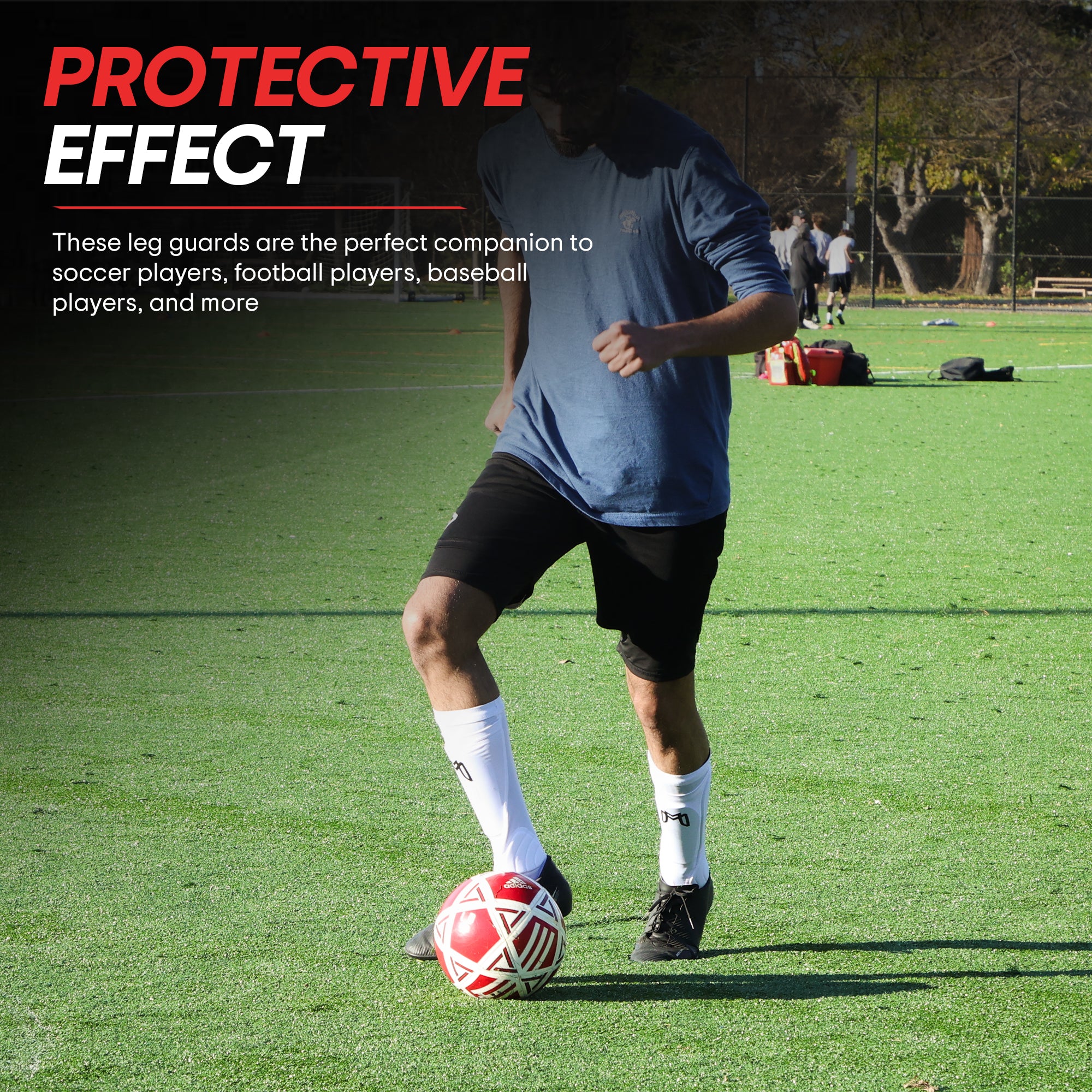 Soccer Shin Guard Sleeves with Padded Protection - Image 19