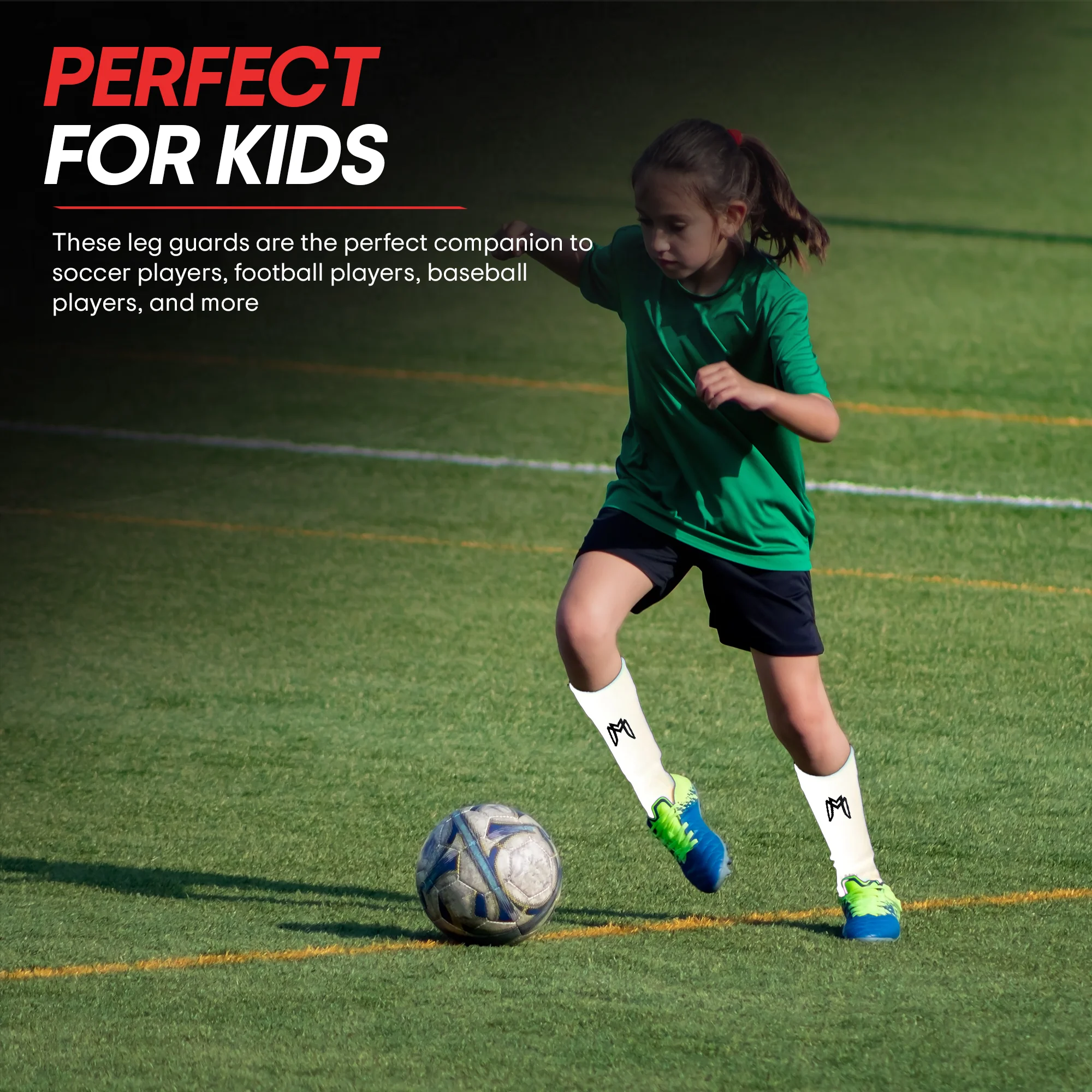 Soccer Shin Guard Sleeves with Padded Protection - Image 20