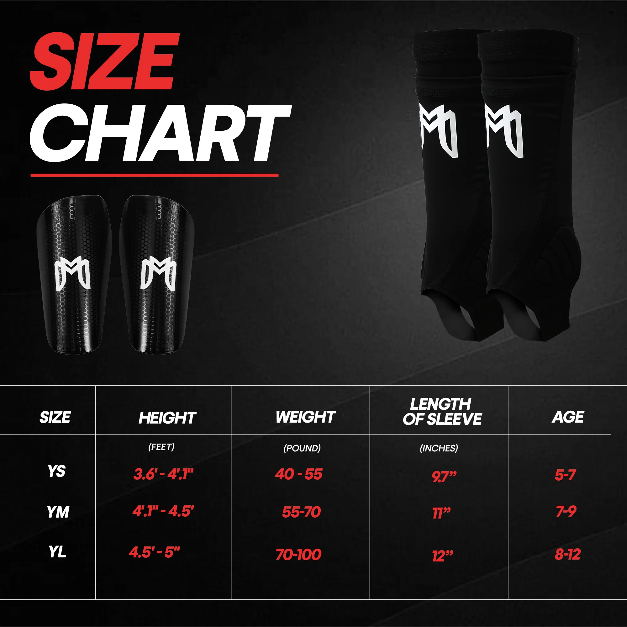 Soccer Shin Guard Sleeves with Padded Protection - Image 21
