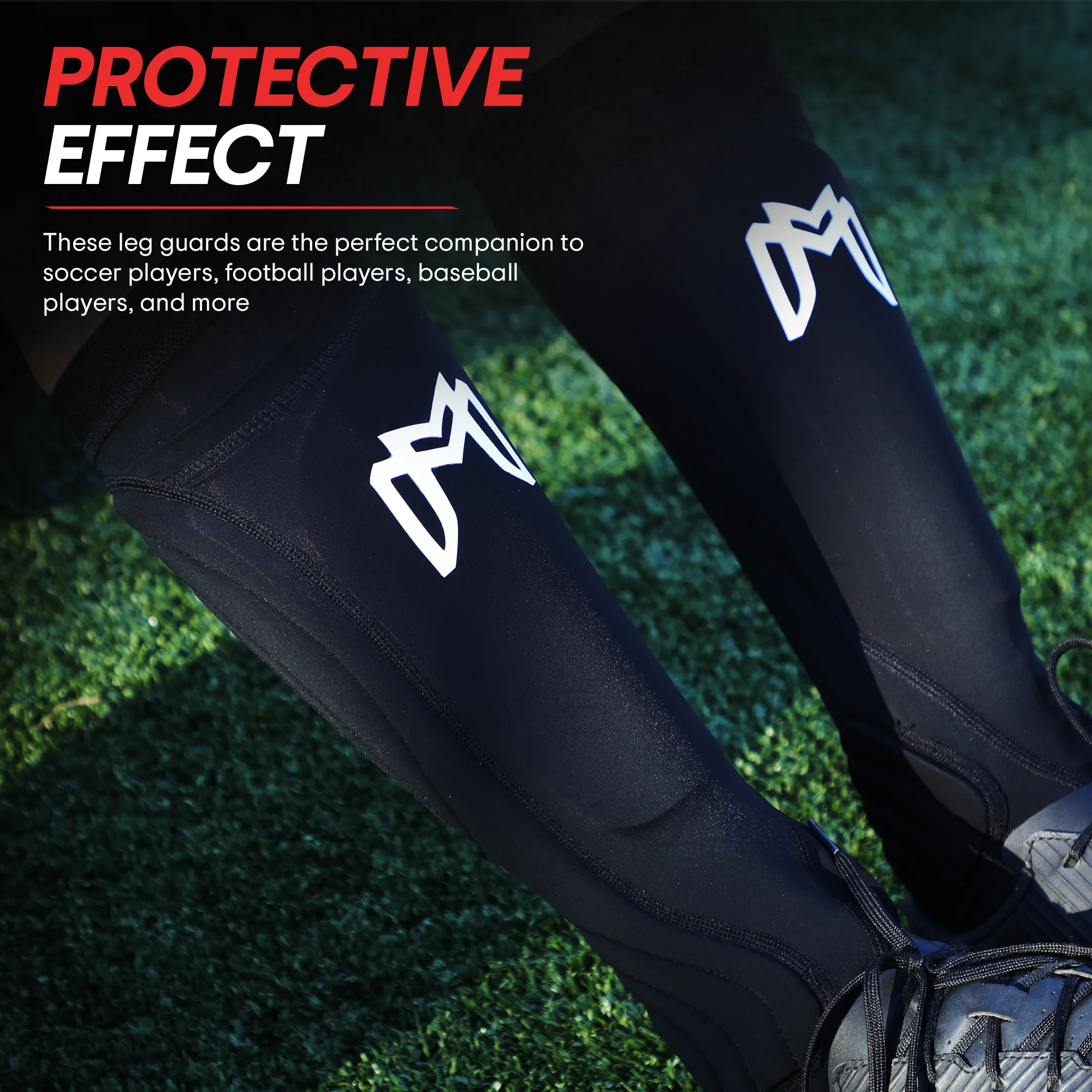Soccer Shin Guard Sleeves with Padded Protection - Image 7